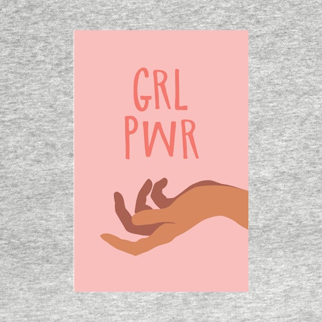 GRL PWR Girl Power Feminist Illustration by Inogitna Designs